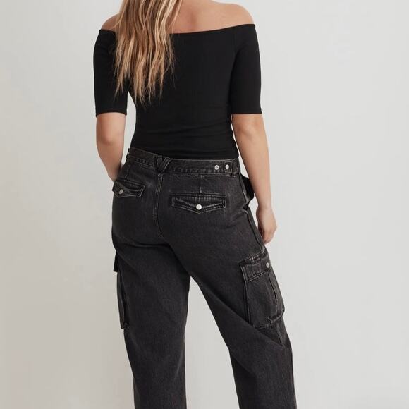 Madewell Low-Slung Cargo Ranney Wash Jeans Size 25 NWT - Picture 4 of 15